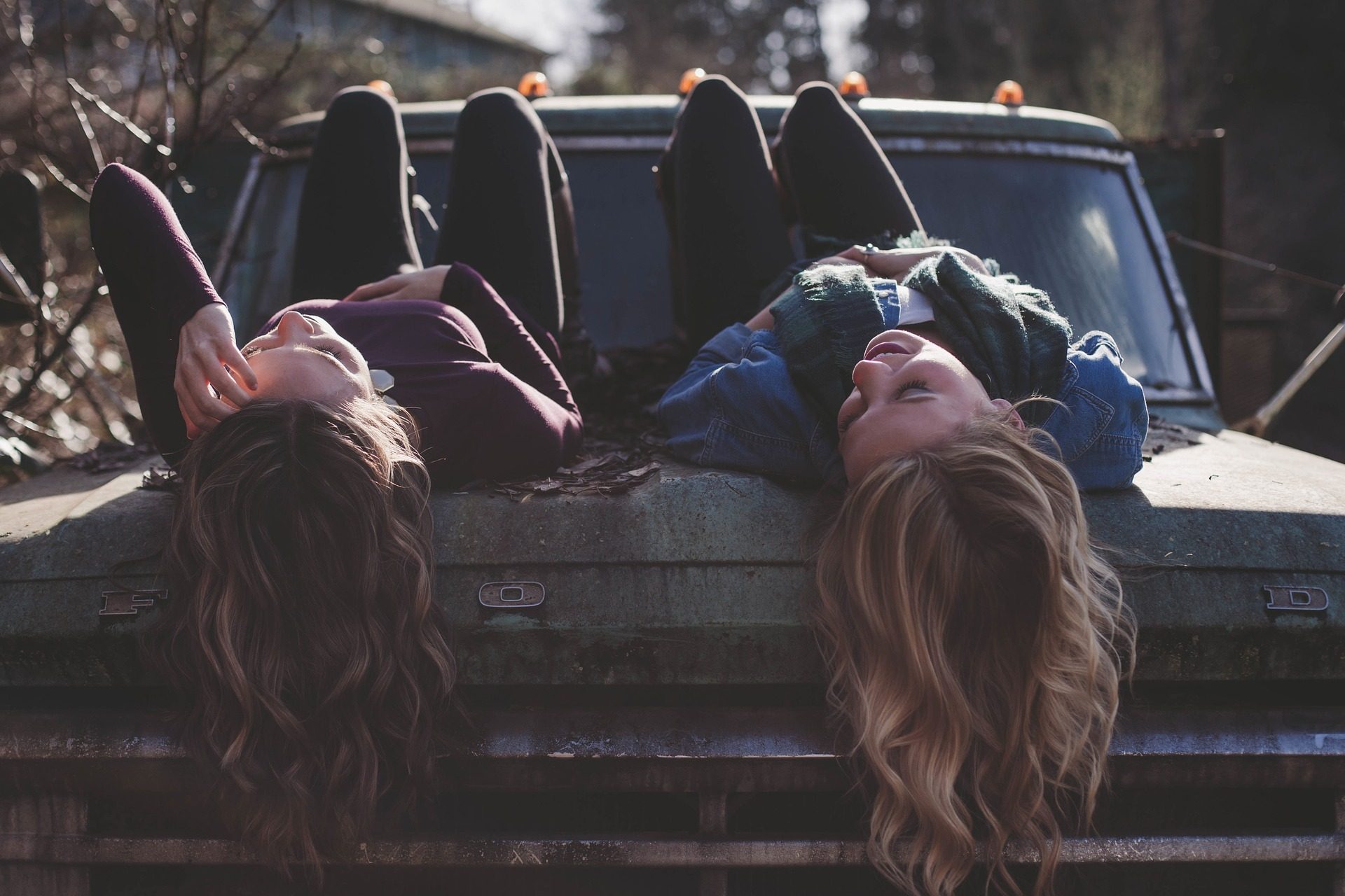 Women talking and laughing